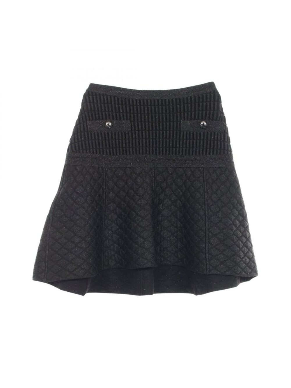 Chanel Skirt CC Logo Button Wool